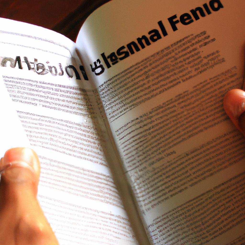 Person reading financial investment guide