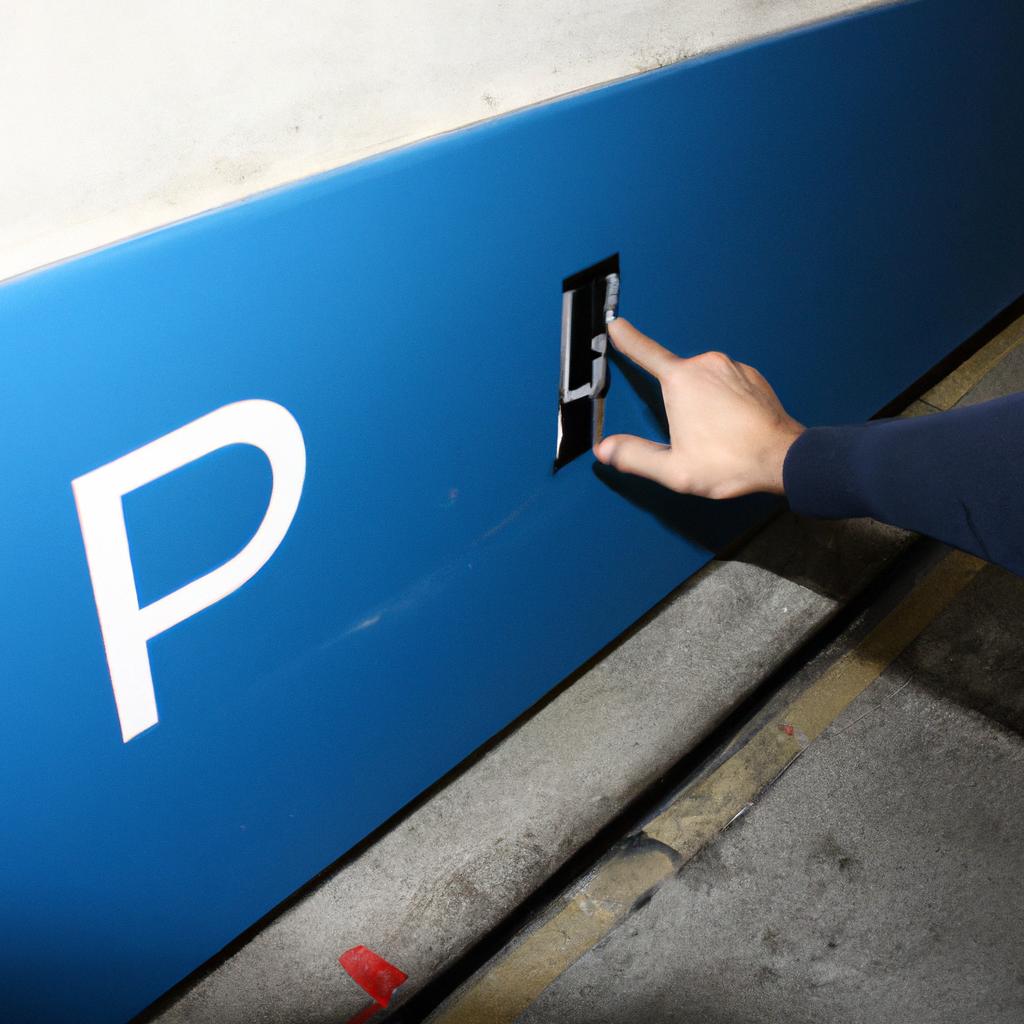 Person using parking facilities